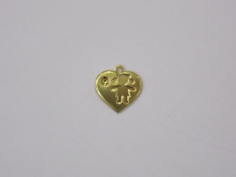 Heart 10mm with Girl for Resin and Stone with Bail
