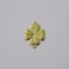 Clover 12mm Solid with 1 Bail Top 1 Bottom Diamond-cut Back