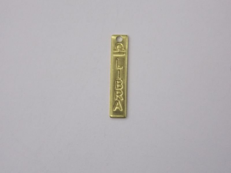 Plate Stamped 20x4 zodiac Sign Libra with 1 Bail