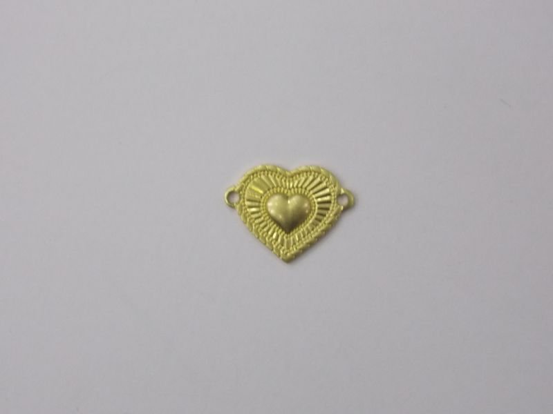 Heart 10m Edge of Rope Chain with Heart with 2 Bail for Bracelet