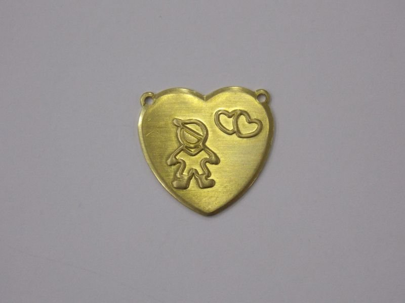 Heart 17mm with Boy for Resin with 2 Bail for Choker