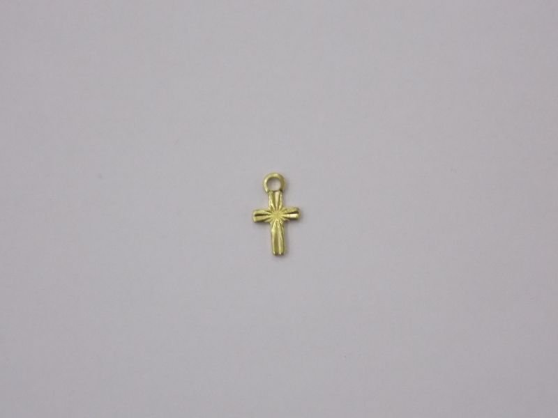 Cross 6mm Diamond-cut with Bail