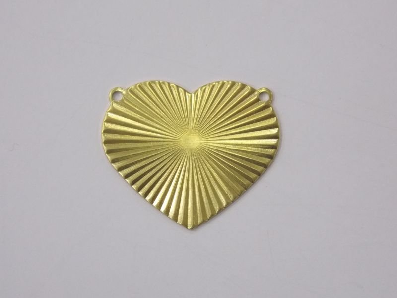 Heart 25mm Diamond-cut with 2 Bail for Choker