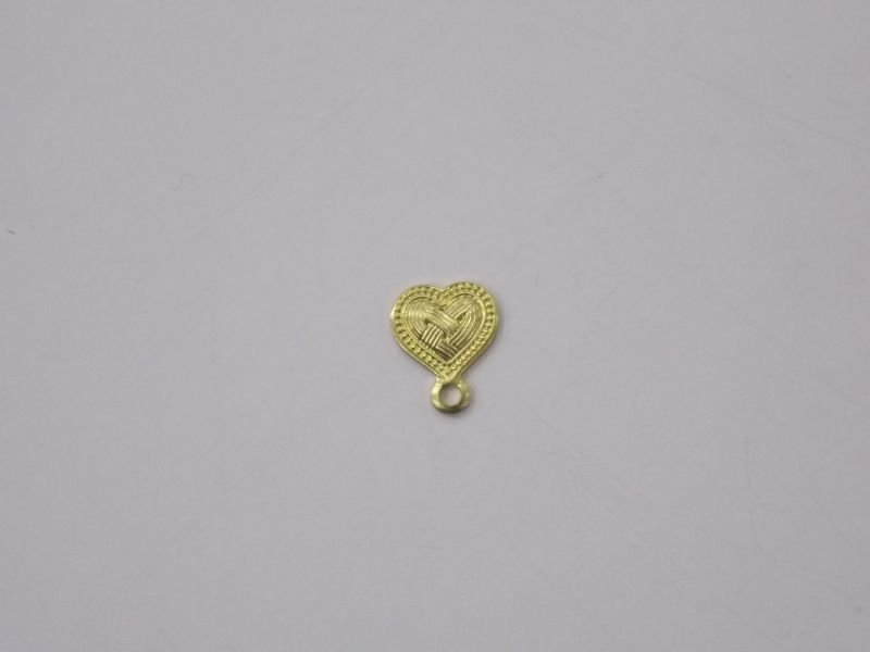 Heart 6mm Braided Edge Small Balls with Bail Bottom