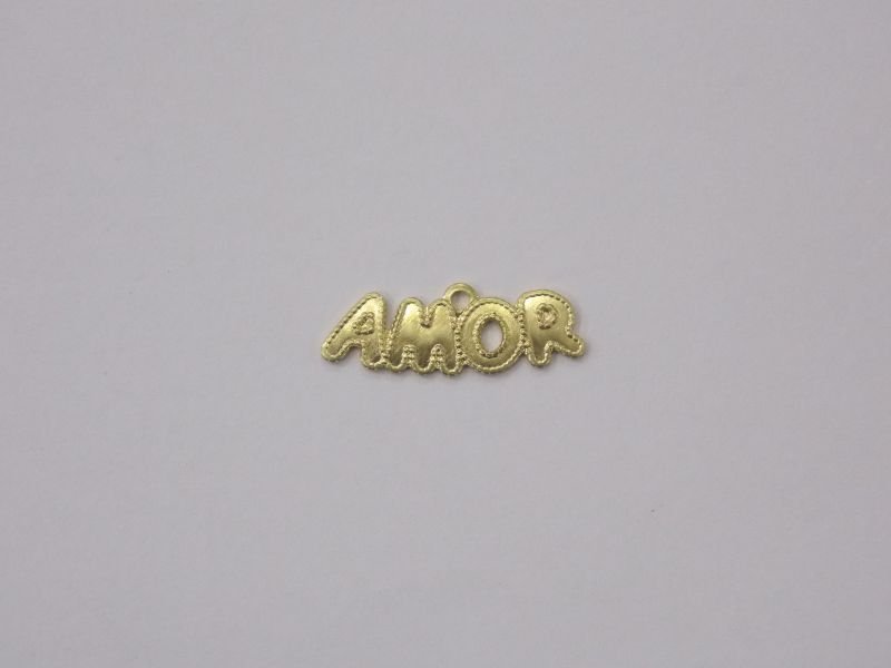 Love Plain 5mm Border with Small Balls with 1 Bail Middle