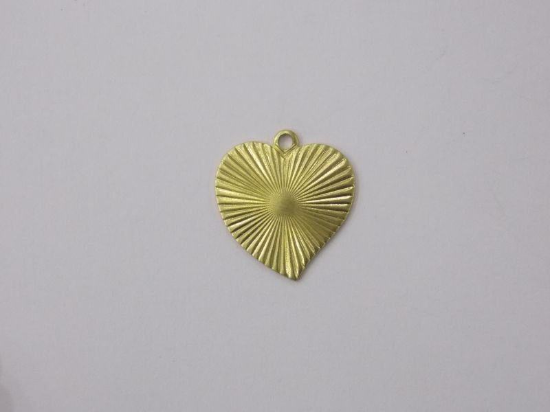 Heart 15mm without Openwork Diamond-cut with Bail (side Mixed)