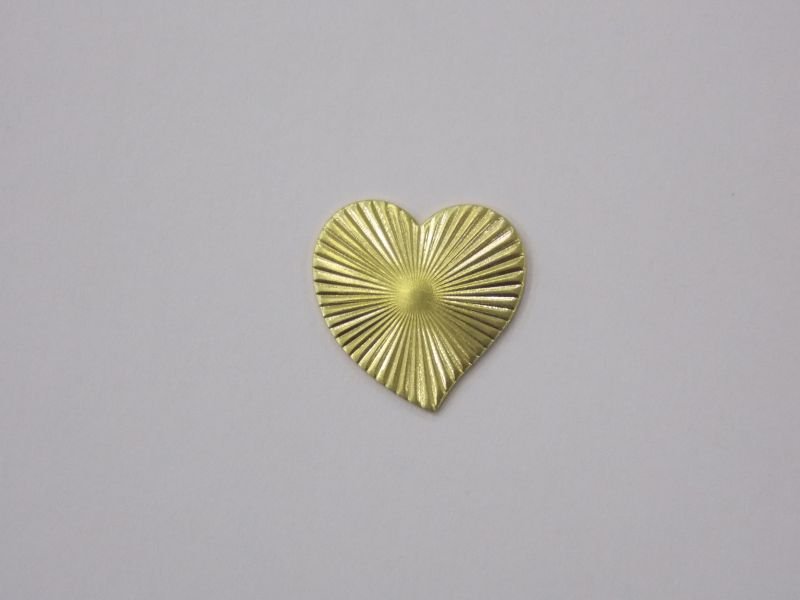 Heart 15mm without Openwork Diamond-cut without Bail -left
