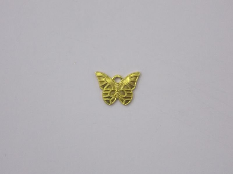 Butterfly 10x7,5mm Stamped with Bail