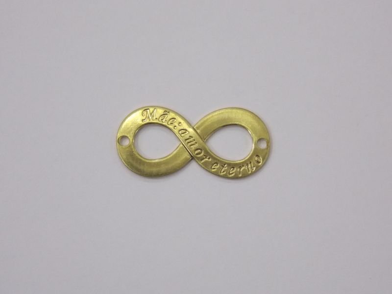 Infinity 22mm"mãe Amor Eterno" with 2 Holes Middle(side)