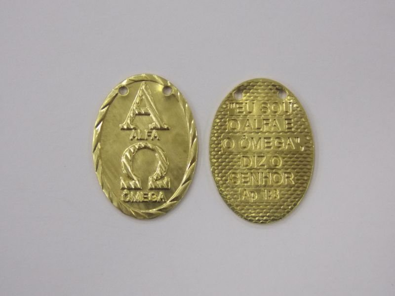 Scapular Oval 20m Alpha Omega/back Verse Aparecida 1:8