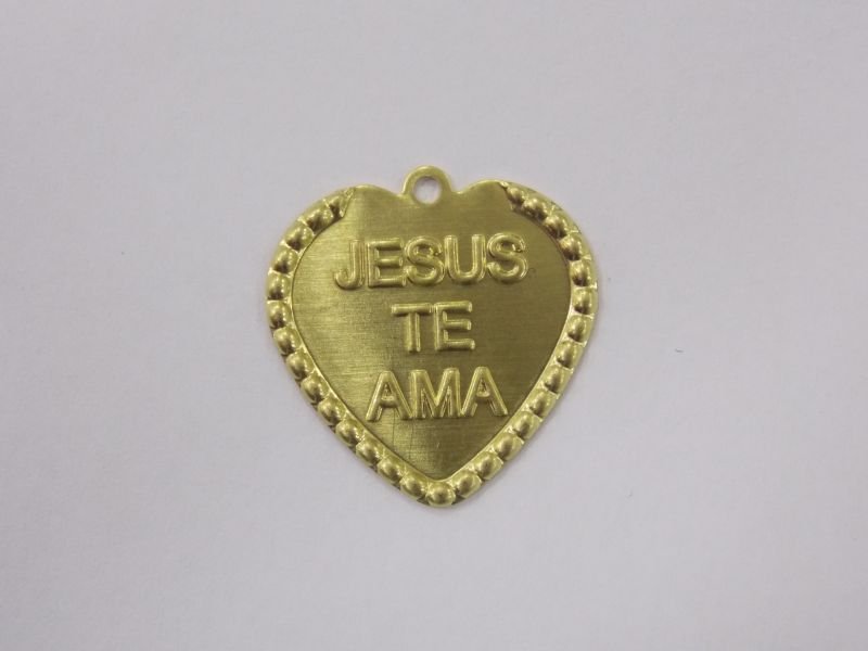 Heart 19mm Side B "jesus Te Ama" with Edge Small Ball