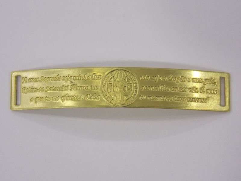 Plate for Bracelet 50mm "são Bento C/ Oração"(back Saint Benedict)