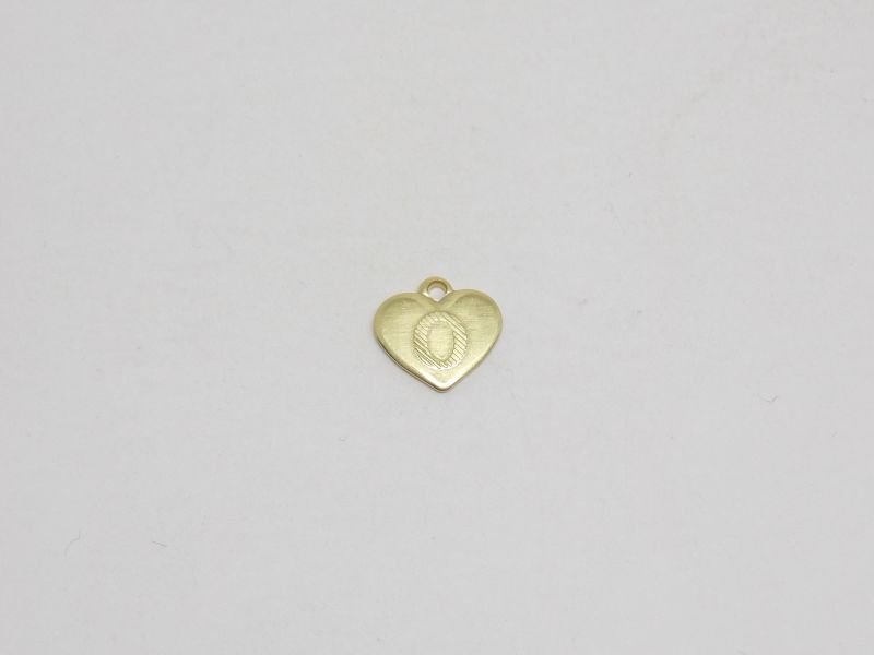 Heart 7mm with Letter O with Bail