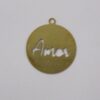 Photo-etched Round 20mm Love Openwork with Bail