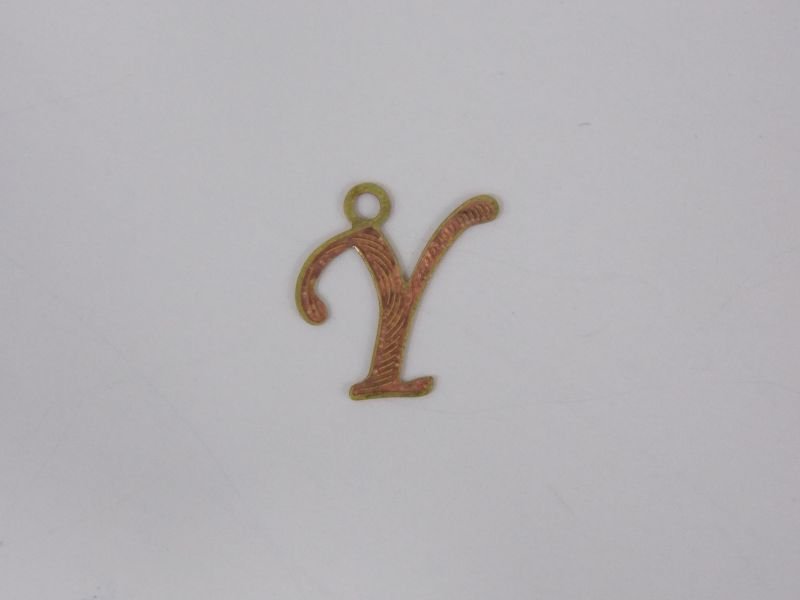 Photo-etched Letter Y 10mm with Bail