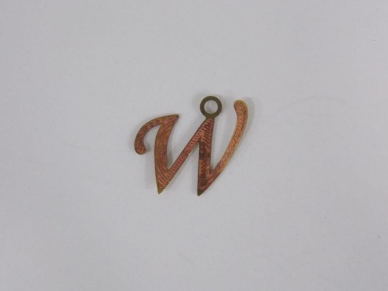 Photo-etched Letter W 10mm with Bail