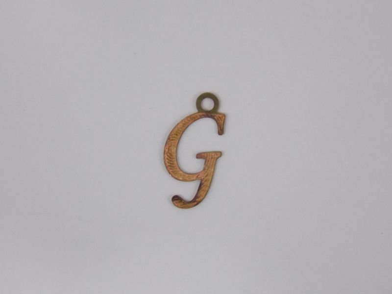 Photo-etched Letter G 10mm with Bail