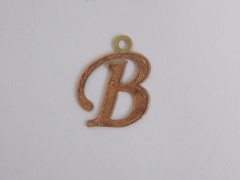 Photo-etched Letter B 10mm with Bail