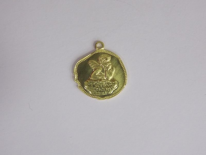 Medal 15mm with Angel with Bail