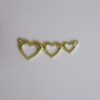 3 Hearts Openwork 24mm with 2 Holes for Choker