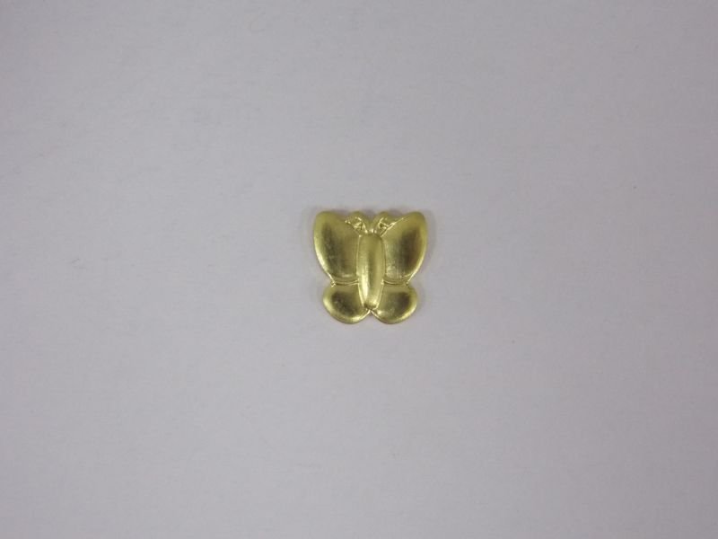 Butterfly 6mm Stamped Domed without Bail