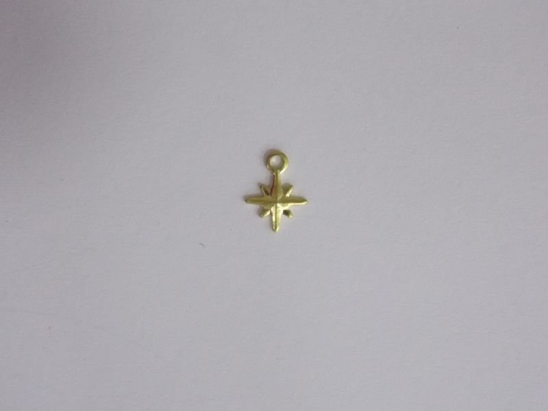 Star 8 Tips 6mm Stamped with Bail