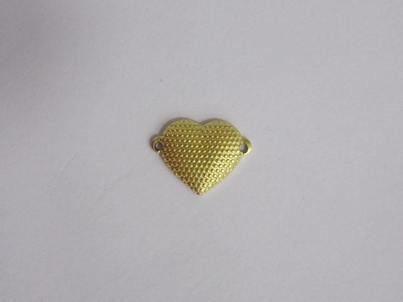 Heart 10mm Stamped Small Balls with 2 Jump Ring for Bracelet