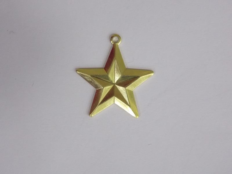 Star 17mm Diamond-cut Faceted Reverse with 1 Bail