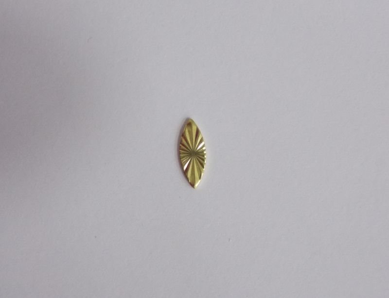Little Leaf Stamped Diamond-cut 10mm without Hole
