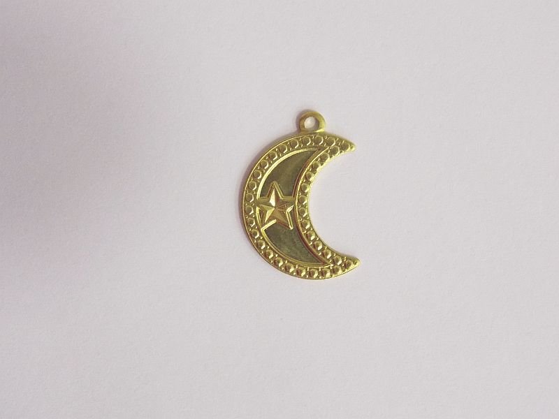 Moon 15m with Star Middle for Resin with 1 Bail (side Right)