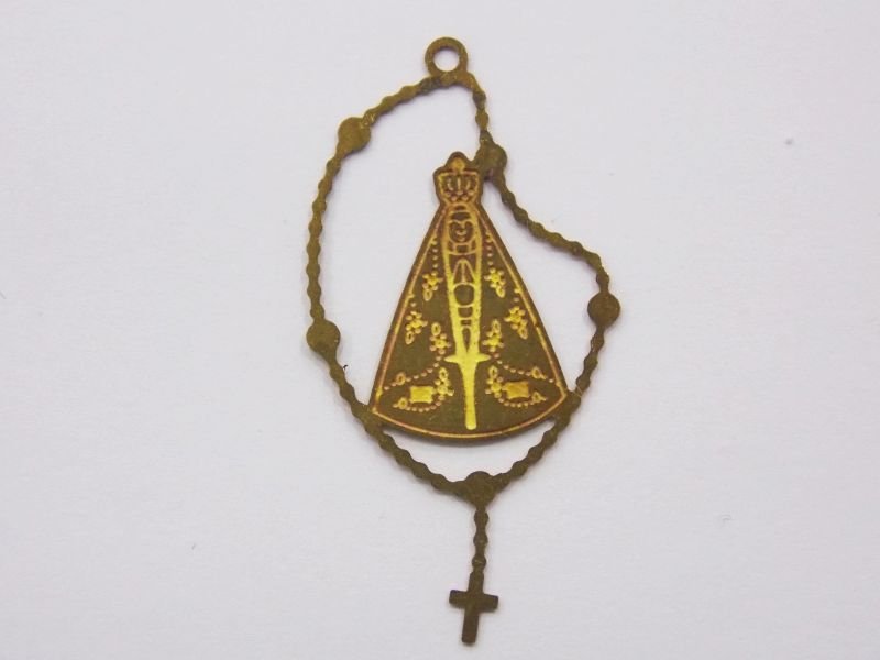 Photo-etched Our Lady with Rosary 35mm
