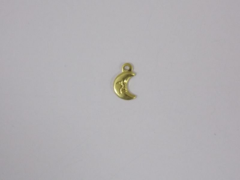 Moon 6mm with Face with 1 Bail (right Side)