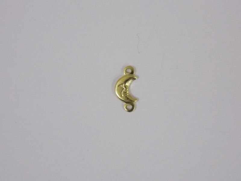 Moon 6mm with Face with 1 Bail Top 1 Bottom (right Side)