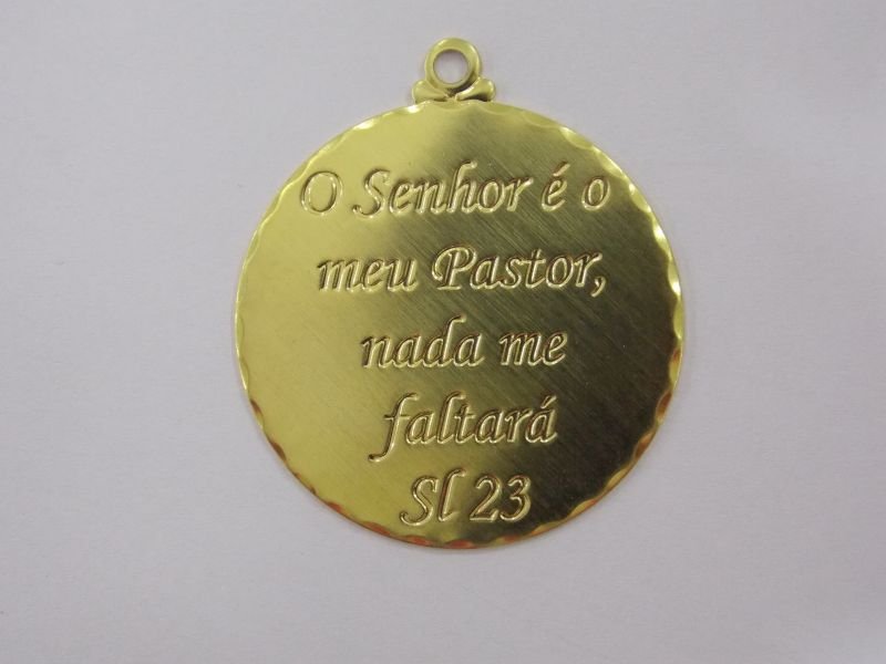 Round 40mm "o Senhor É Meu Pastor..." with Bail
