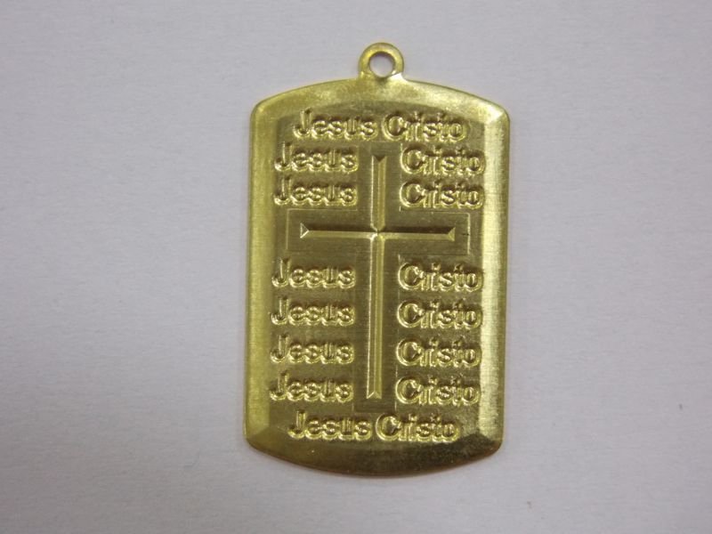 Plate with Cross Jesus Christ with Bail 20mm