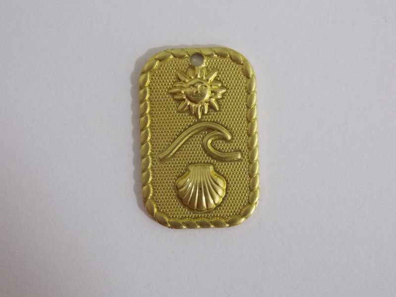 Plate 20mm with Sun Wave Shell with 1 Hole