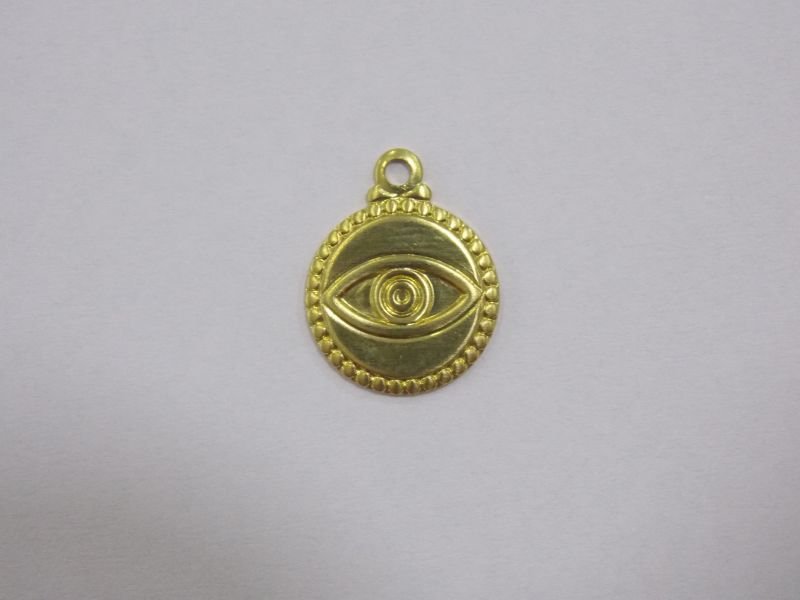 Round 11mm with Eye Greek Edge Diamond-cut with Bail