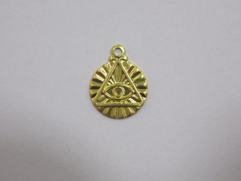 Round 11mm Wavy with Triangle with Eye with Bail