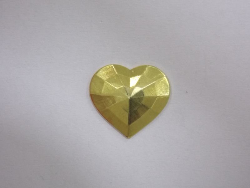 Heart 10mm 3d Faceted without Bail