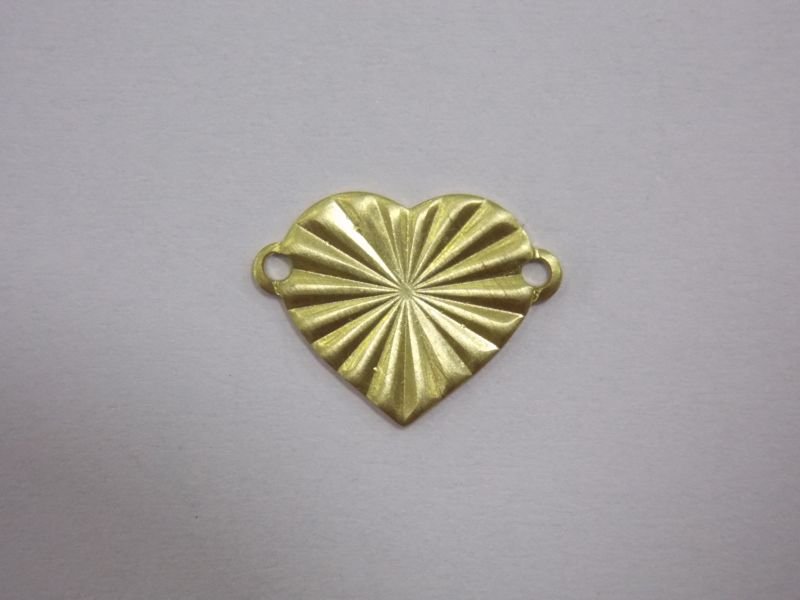 Heart 10mm Diamond-cut with 2 Bail Side