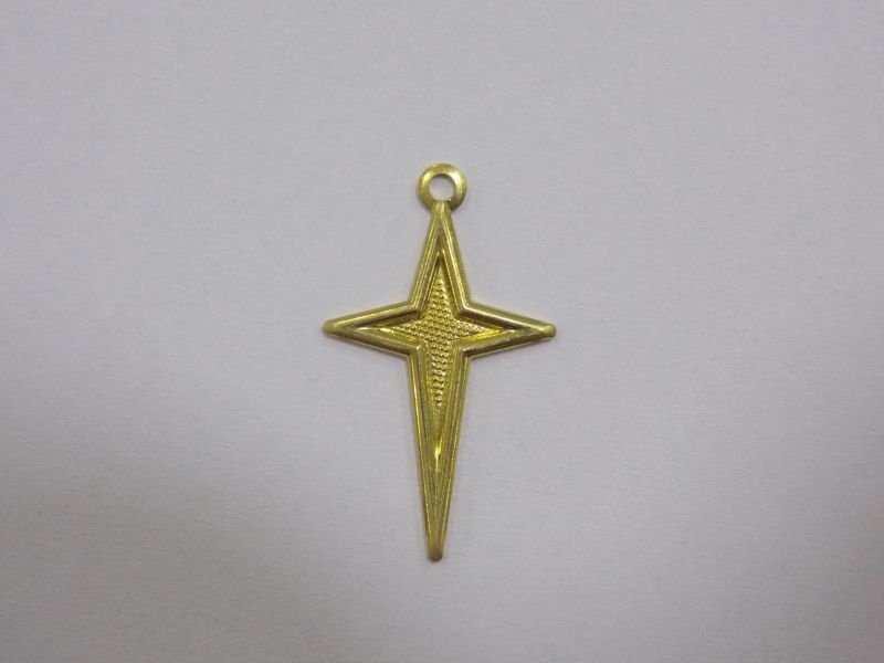 Cross 20mm Edge High Middle Textured with Bail