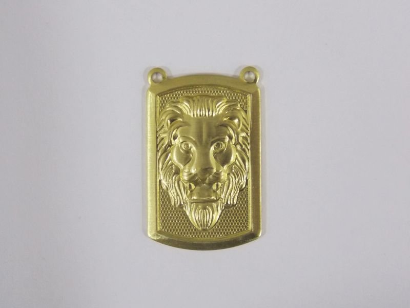 Scapular Rounded 20mm Lion of Judah with 2 Bail