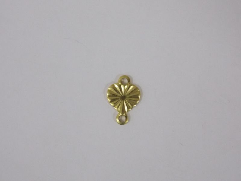 Heart 6mm Half Diamond-cut with 1 Bail Top 1 Bottom