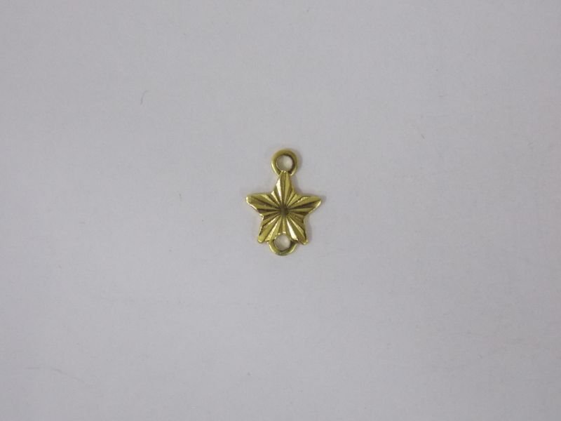 Star 6mm Diamond-cut Straight with 1 Bail Top 1 Bottom