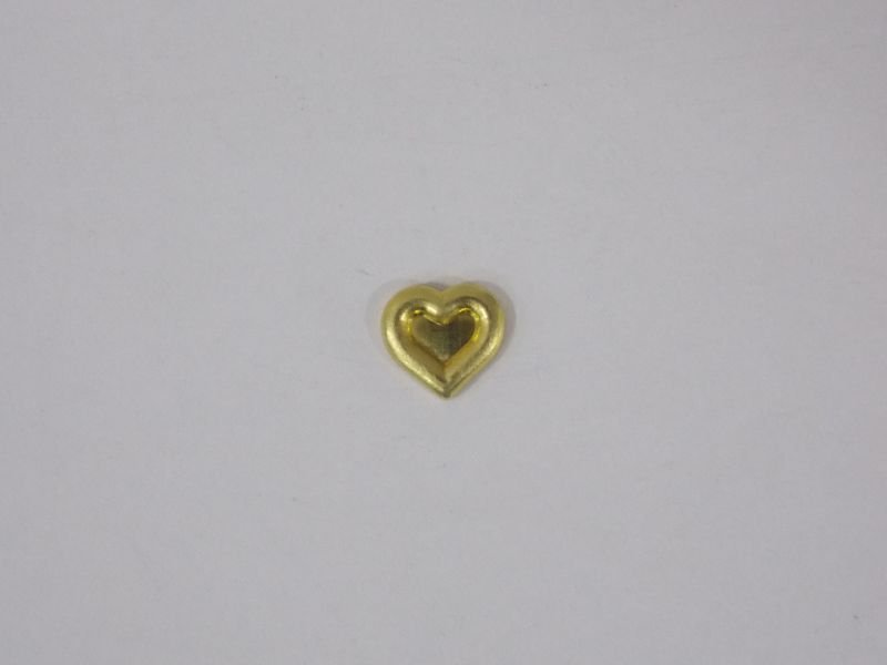 Heart 6mm Edge and Middle Straight for Resin without Bail