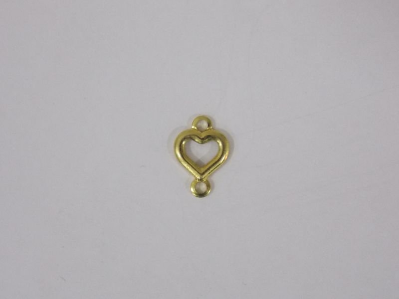 Heart 6mm Half Openwork with 1 Bail Top 1 Bottom