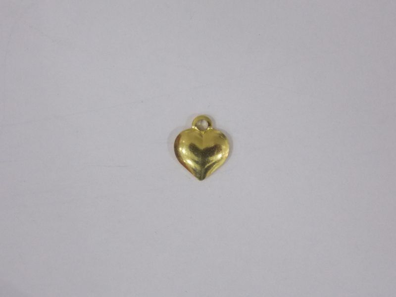 Heart 6mm Half Plain Domed with 1 Bail Top