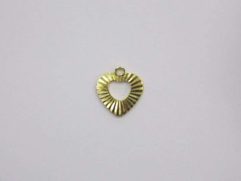 Heart 10mm Openwork Diamond-cut with 1 Bail