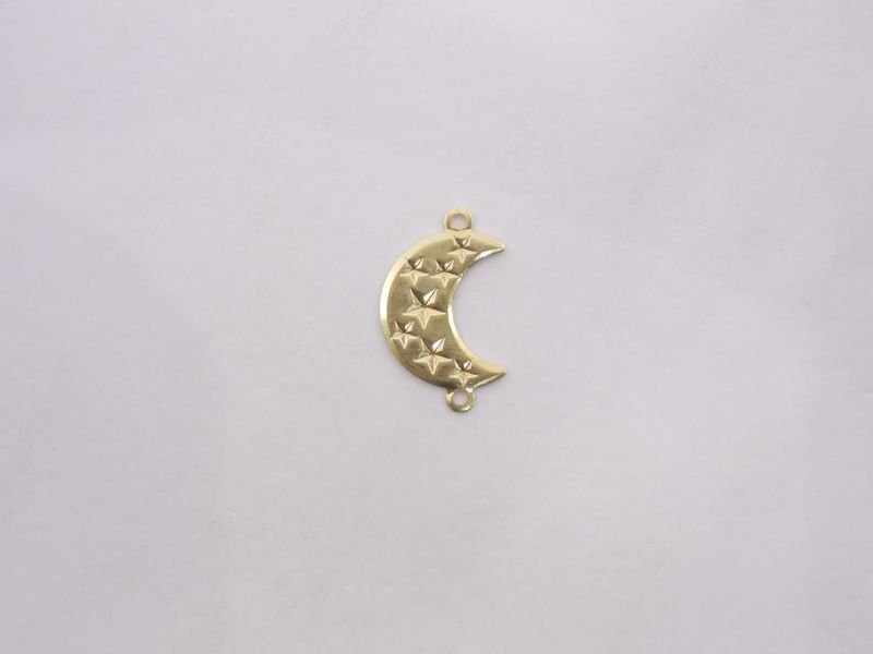 Moon 15m with Stars Diamond-cut for Resin with 1 Bail Top 1 Bottom