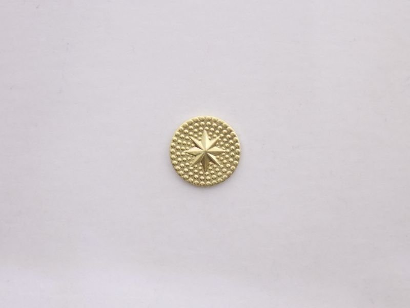 Round 8,5mm Stamped Small Ball with Star without Bail
